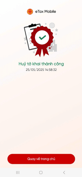 Hướng dẫn xác thực tờ khai đăng ký, thay đổi thông tin sử dụng Hóa đơn điện tử trên Etax Mobile 17 ETax B2.3 2