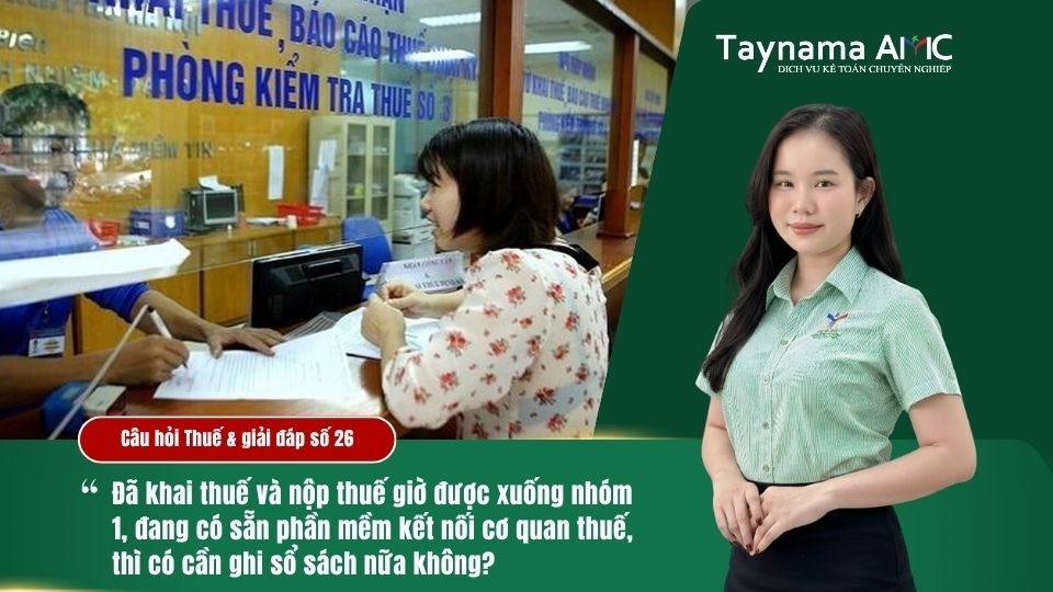 Hộ kinh doanh đã khai thuế Nhóm 2 giờ xuống Nhóm 1 theo Nghị định 141, hiện đang có sẵn phần mềm bán hàng, thì có cần ghi sổ S1A-HKD nữa không