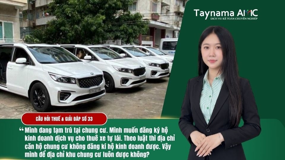 KHI ĐĂNG KÝ HỘ KINH DOANH DỊCH VỤ CHO THUÊ XE TỰ LÁI THÌ ĐĂNG KÝ VỚI ĐỊA CHỈ CĂN HỘ CHUNG CƯ ĐƯỢC KHÔNG