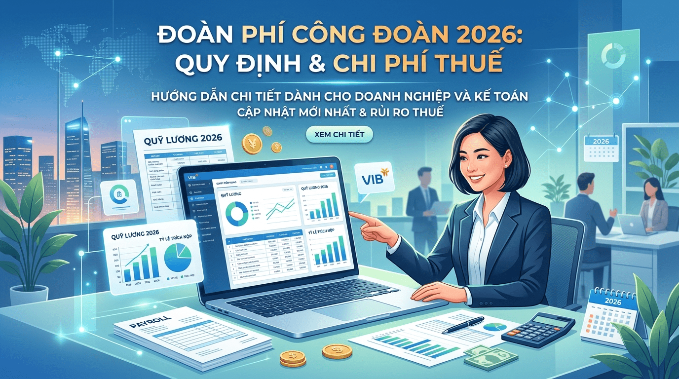 ĐOÀN PHÍ CÔNG ĐOÀN 2026: QUY ĐỊNH MỚI NHẤT & CÁCH HẠCH TOÁN CHI PHÍ HỢP LÝ CHO DOANH NGHIỆP